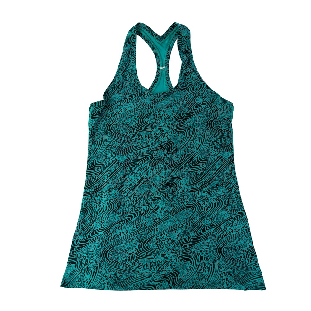 Lululemon Tank Top Womens 8 Cool Racerback Kitakami Viridian Green Athletic